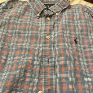 Polo by Ralph Lauren boys Casual Blue and Red Check Shirt